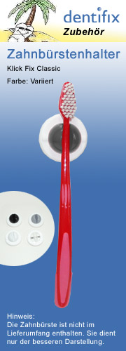 KlickFix Zahnb�rstenhalter - klassische Farben dentifix