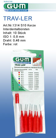 GUM Interdentalb�rsten 1314 Ultrafine Trav-ler   sunstar-gum