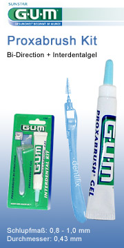 GUM Proxabrush Bi-Direction Kit mit Interdentalgel sunstar-gum