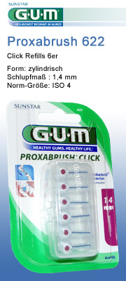 GUM Proxabrush Click Ersatzb�rsten 622 sunstar-gum