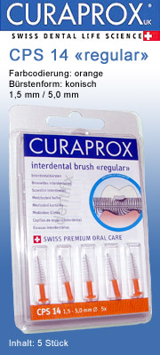 CPS 14 Orange Regular Zahnzwischenraumb�rsten  curaprox
