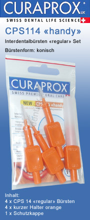 CPS 114 Orange Handy Konisch Interdentalbuersten curaprox