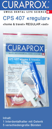 Curaprox CPS 407 Home and Travel Regular Set curaprox
