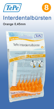 Tepe 0 45mm Interdentalb�rsten Orange  tepe