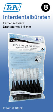 Tepe Schwarz 1,5 mm Interdentalb�rste tepe