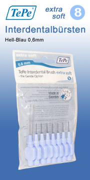 Tepe Hell-Blau 0,6 mm Extra Soft Interdentalb�rste tepe