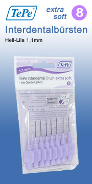 Tepe Hell-Lila 1,1mm Extra Soft Interdentalb�rste tepe