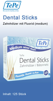 TePe Dental Sticks mit Fluorid (medium) tepe
