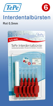 TePe Rot Interdentalb�rsten im 6er Blister tepe
