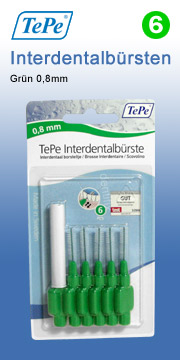 TePe Gr�n Interdentalb�rsten im 6er Blister tepe