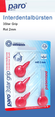 Paro 3Star-Grip Interdentalbuersten rot, isola paro