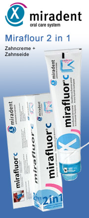 Miradent Mirafluor mit CHX-Zahnseide 2in1  miradent