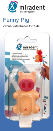 Miradent Funny Animals Pig Zahnb�rstenhalter miradent