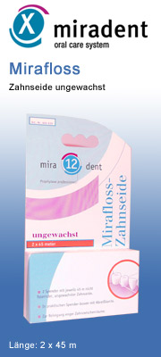 Mirafloss Zahnseide ungewachst miradent