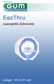 GUM Eez Thru Zahnseide in der Mini-Rolle sunstar-gum