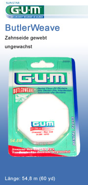 Ungewachste gewebte Zahnseide  sunstar-gum