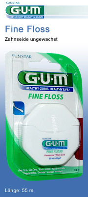 GUM Fine Floss unwaxed 555 sunstar-gum
