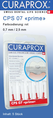 Curaprox CPS 07 rot, Prime Interdentalbuersten curaprox