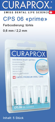CPS 06 tuerkis  Curaprox Interdentalb&uuml;rsten curaprox