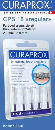 CPS 18 Lila Regular Interdentalraumb�rsten curaprox