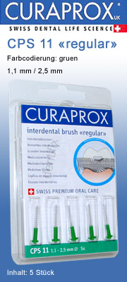 Curaprox CPS 11 Gr�n Regular Interdentalb�rsten   curaprox