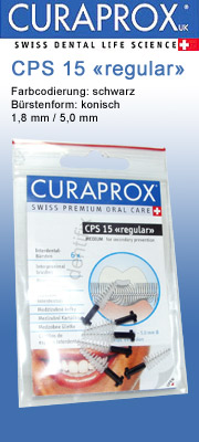 CPS 15 Schwarz Regular Zahnzwischenraumb�rsten curaprox