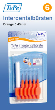 TePe Orange Interdentalb&uuml;rsten im 6er Blister tepe