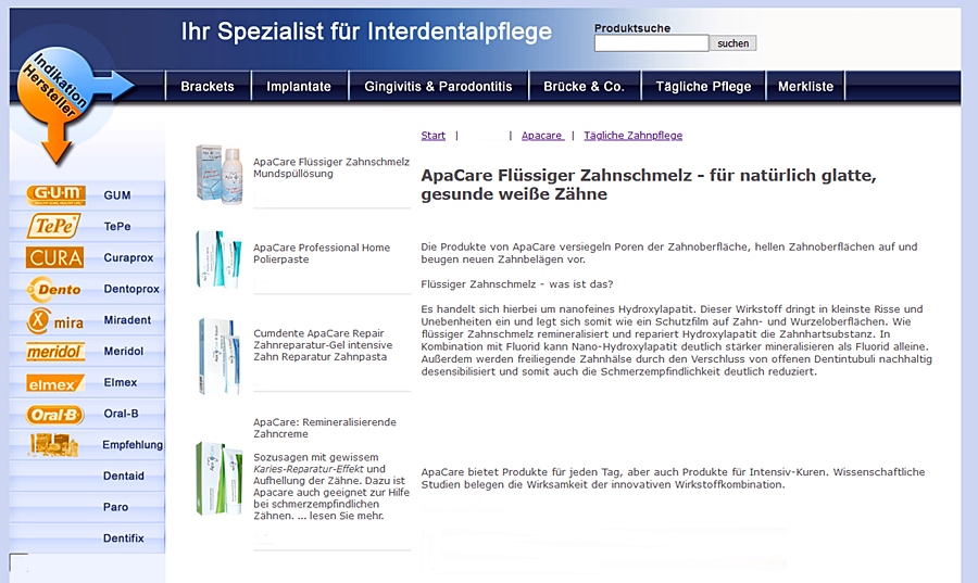 apacare zahnpflegeprodukte
