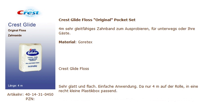 oralb / crest glide zahnseide